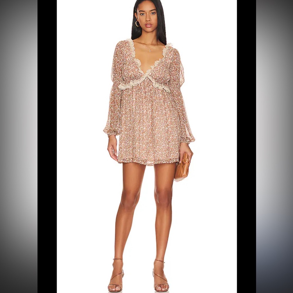 Free People- Pennie Mini Dress in Ivory